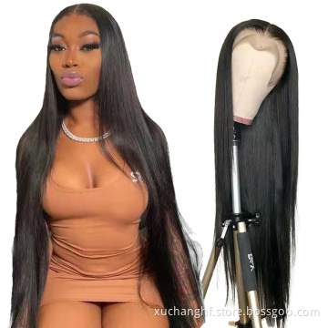 Brazilian Virgin Hair Transparent Lace Front Raw Unprocessed Wig Bone Straight Human Hair Lace Wigs Brazilian Hair Lace Front